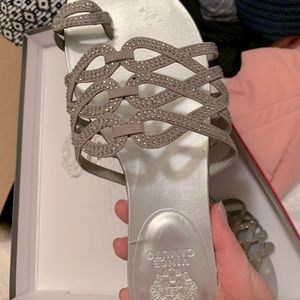 vince camuto silver sandals!